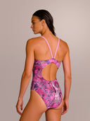 Maillot une pièce femme d'entraînement IBIZA 242I - Crâne papillon