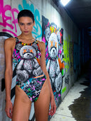 Maillot une pièce femme d'entraînement PINUP 459PF - Psycho