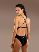 Maillot une pièce femme de plage Alte - Noir total