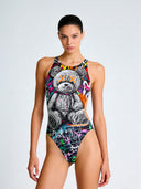 Maillot une pièce femme d'entraînement PINUP 459PF - Psycho