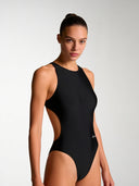 Maillot une pièce femme d'entraînement PINUP 237P - Noir total