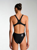 Maillot une pièce femme d'entraînement PINUP 237P - Noir total
