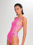 Maillot une pièce femme entraînement PINUP 562PF - Canards rayés