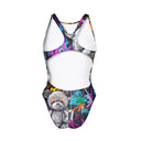 Costume intero donna da allenamento PINUP 459PF - Psycho, dettaglio del modello