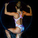 Costume intero donna da allenamento Pinup 452P - Roses