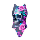 Costume intero donna da allenamento PINUP 554PF -Greyskull, vista tre quarti