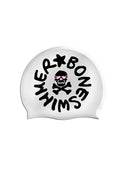 Bonnet en silicone - Blanc logo noir grand
