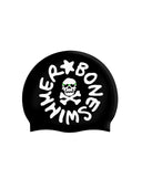 Bonnet en silicone - Noir Logo Blanc Grand