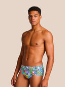 Slip de natation homme entraînement H2OTTO 442HF - Pop squares