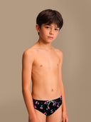 Slip de natation enfant d'entraînement H2OTTO 445HF - Cerises