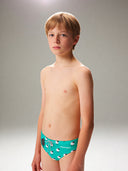 Slip de natation enfant d'entraînement H2OTTO 443HF - Mouton noir