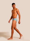 Slip de natation homme entraînement H2OTTO 442HF - Pop squares