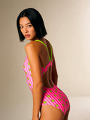 Maillot une pièce femme entraînement IBIZA 251IF - Canards rayés