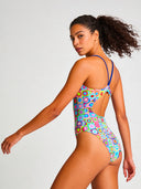Maillot une pièce femme entraînement IBIZA 247IF - Pop squares