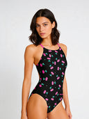Maillot une pièce femme entraînement IBIZA 250IF - Cerises