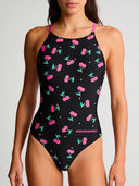 Maillot une pièce femme entraînement IBIZA 250IF - Cerises