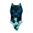 Costume intero donna da allenamento Pinup 524P - Pantera