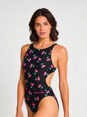 Maillot une pièce femme entraînement PINUP 561PF - Cerises