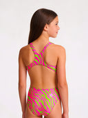 Maillot une pièce fille entraînement PINUP 564PF - Rayures acidulées