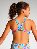 Maillot une pièce fille entraînement PINUP 558PF - Pop squares
