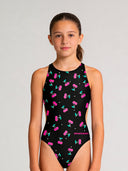 Maillot une pièce fille entraînement PINUP 561PF - Cerises