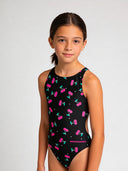 Maillot une pièce fille entraînement PINUP 561PF - Cerises