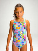 Maillot une pièce fille entraînement PINUP 558PF - Pop squares