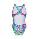 Costume intero donna da allenamento PINUP 558PF Pop squares, vista posteriore
