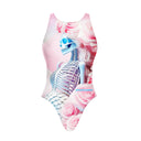 Costume intero bambina da allenamento PINUP 452P - Roses, vista frontale