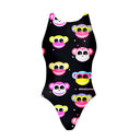 Costume intero bambina da allenamento PINUP 477PF - Scimmiette — costume intero da nuoto, BONESWIMMER Made in Italy