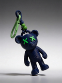 Teddy Psycho Charm - Blu + Verde — portachiavi, BONESWIMMER Made in Italy
