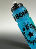 Borraccia Sport 750 ml con Tappo Beccuccio - BONESWIMMER Azzurra Trasparente Logo Nero