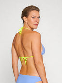 Top bikini donna da mare Santorini L01SA - Indaco, vista posteriore