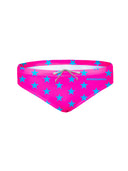 Slip de natation homme entraînement H2OTTO 440HF - Fuchsia étoile bleue